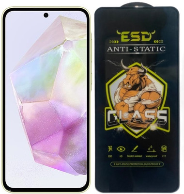 Obstinate Edge To Edge Tempered Glass for Samsung Galaxy A35 5G, ESD Tempered Glass, ESD Screen Protector, Anti Static, Screen Protector(Pack of 1)