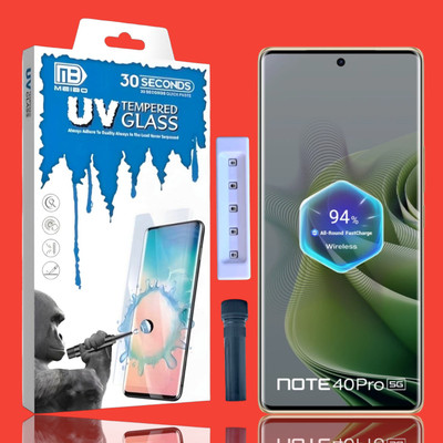 KadWaniya Edge To Edge Tempered Glass for Oppo F27 pro + 5G, Oppo F27 Pro Plus 5G, Meibo Series 3D Curved (30 Seconds Quick Paste) High Quality UV Liquide Glue Glass with Easy Installation Kit-0587(Pack of 1)