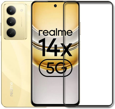 NKCASE Edge To Edge Tempered Glass for Realme 14x 5G, realme 14x 5G(Pack of 1)