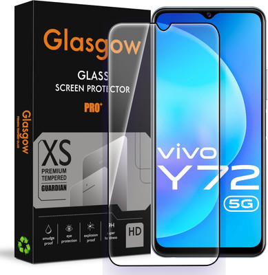 Glasgow Edge To Edge Tempered Glass for Vivo Y72 5G(Pack of 1)