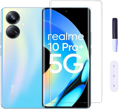 Mersal Edge To Edge Tempered Glass for realme 10 Pro+ 5G, UV Curved Screen Protector with Easy Installation Kit(Pack of 1)