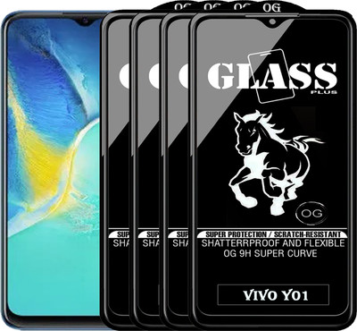 PFOAM Edge To Edge Tempered Glass for VIVO Y01(Pack of 4)