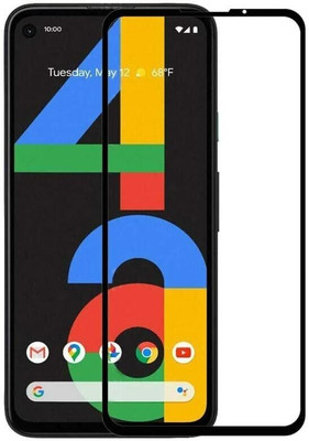 Maxboost Edge To Edge Tempered Glass for GOOGLE PIXEL 4A (5.81 inch) Advanced Black Border Screen Protector(Pack of 1)