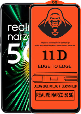 Laxdom Edge To Edge Tempered Glass for REALME NARZO 50 5G(Pack of 1)