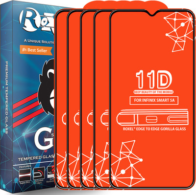Roxel Edge To Edge Tempered Glass for Infinix Smart 5A(Pack of 5)