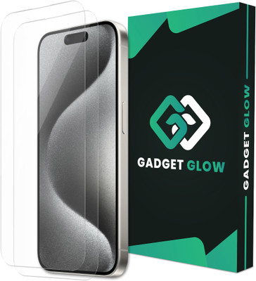 Gadget Glow Edge To Edge Tempered Glass for iPhone 15 Pro, Apple iPhone 15 Pro(Pack of 2)