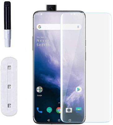 A-Allin1 Edge To Edge Tempered Glass for OnePlus 7T Pro, UV Temper Glass Edge to Edge HD Quality Full Screen Coverage With UV Full Glue(Pack of 1)