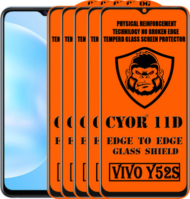 CYOR Edge To Edge Tempered Glass for VIVO Y52S(Pack of 5)