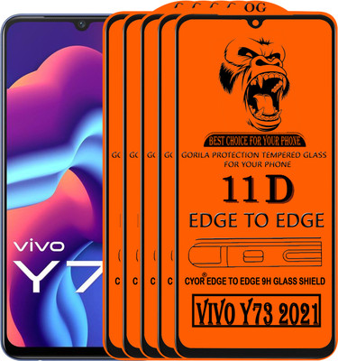 CYOR Edge To Edge Tempered Glass for VIVO Y73 2021(Pack of 5)