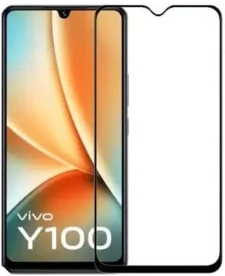 9H Edge To Edge Tempered Glass for Vivo Y100 5G--Ultimate Protection Kit Edge to Edge Screen Protector 9H Hardness Ultra HD Anti-Scratch(Pack of 1)