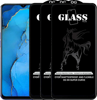 CYOR Edge To Edge Tempered Glass for OPPO RENO 3(Pack of 3)