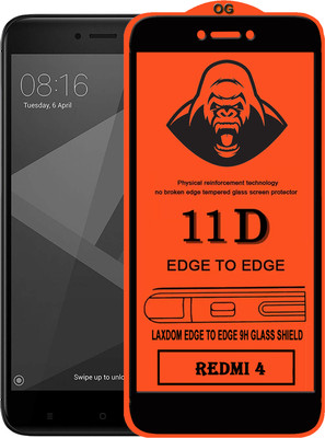 Laxdom Edge To Edge Tempered Glass for Mi Redmi 4(Pack of 1)