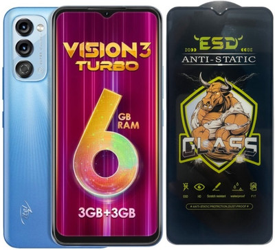 TELESHIELD Edge To Edge Tempered Glass for Itel Vision 3 Turbo, ESD Glass, ESD Protector, Edge to Edge, Screen Protector(Pack of 1)