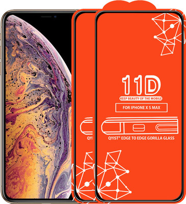 Qyist Edge To Edge Tempered Glass for Apple iPhone XS Max(Pack of 2)