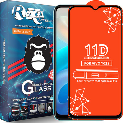 Roxel Edge To Edge Tempered Glass for Vivo Y02S(Pack of 1)