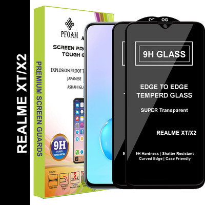 PFOAM Edge To Edge Tempered Glass for REALME X2(Pack of 2)