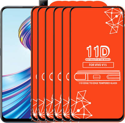 Roxel Edge To Edge Tempered Glass for Vivo V15(Pack of 6)