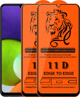 elevend Edge To Edge Tempered Glass for Samsung Galaxy A22 4G,Samsung M22,Vivo V21(Pack of 2)