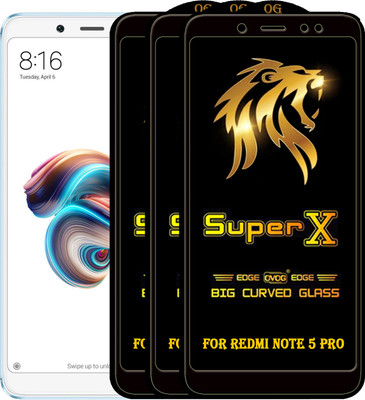 PFOAM Edge To Edge Tempered Glass for Mi Redmi Note 5 Pro(Pack of 3)
