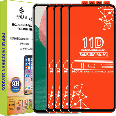 PFOAM Edge To Edge Tempered Glass for SAMSUNG GALAXY F54 5G(Pack of 4)