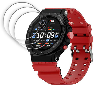 SOMTONE Edge To Edge Tempered Glass for Fire-Boltt Quest 1.39 inch SMARTWATCH SCREEN GUARD(Pack of 3)