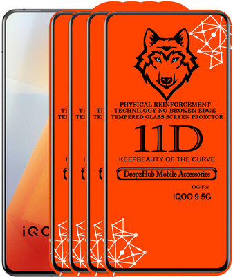 DeepzHub Edge To Edge Tempered Glass for IQOO 9 5G(Pack of 4)