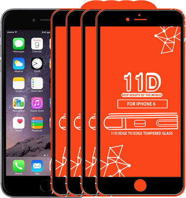Roxel Edge To Edge Tempered Glass for Apple iPhone 6(Pack of 4)