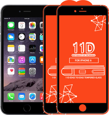 Qyist Edge To Edge Tempered Glass for Apple iPhone 6(Pack of 2)