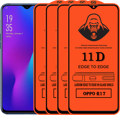 Laxdom Edge To Edge Tempered Glass for OPPO R17(Pack of 4)