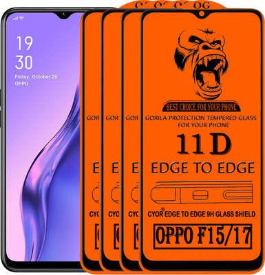 CYOR Edge To Edge Tempered Glass for OPPO F15(Pack of 4)