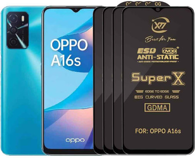 GDMA Edge To Edge Tempered Glass for OPPO A16s(Pack of 4)