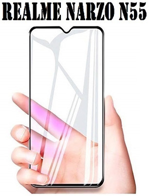 LIKEDESIGN Edge To Edge Tempered Glass for realme Narzo N55, Narzo N55(Pack of 1)