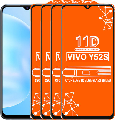 CYOR Edge To Edge Tempered Glass for VIVO Y52S(Pack of 4)