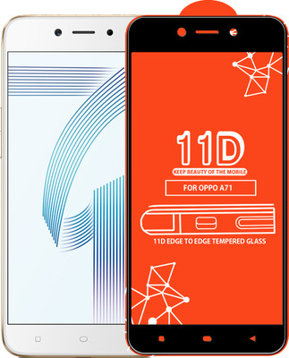 Qyist Edge To Edge Tempered Glass for Oppo A71(Pack of 2)