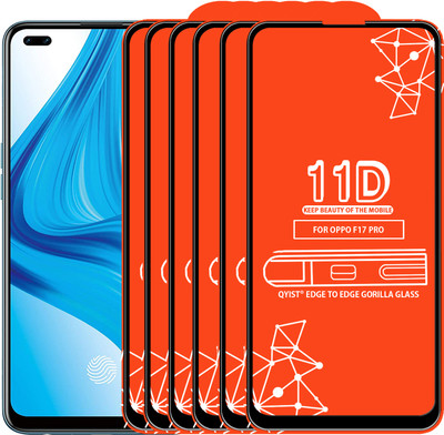 Qyist Edge To Edge Tempered Glass for Oppo F17 Pro(Pack of 6)
