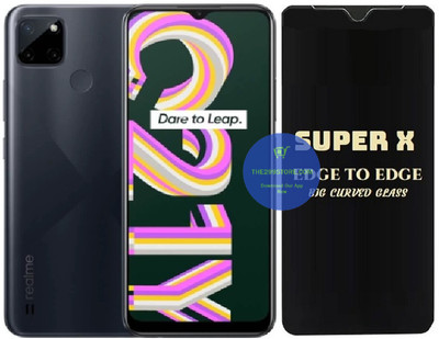 Blate Edge To Edge Tempered Glass for Realme C21Y, Super X Edge Glass, Super X Tempered Glass, Super X Screen Protector(Pack of 1)