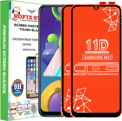 Rofix star Edge To Edge Tempered Glass for SAMSUNG GALAXY M21(Pack of 2)