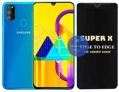 Blate Edge To Edge Tempered Glass for Samsung Galaxy M21, Super X Edge Glass, Super X Tempered Glass, Super X Screen Protector(Pack of 1)