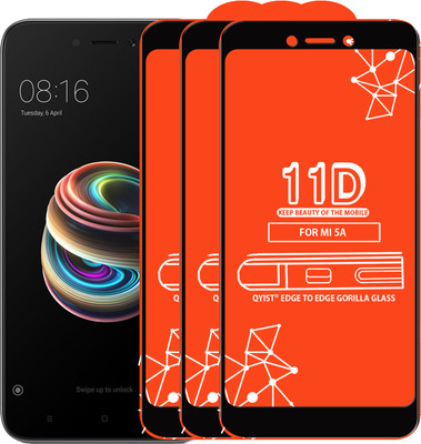 Qyist Edge To Edge Tempered Glass for Mi Redmi 5A(Pack of 3)