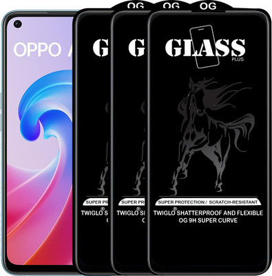 TWIGLO Edge To Edge Tempered Glass for OPPO A96(Pack of 3)
