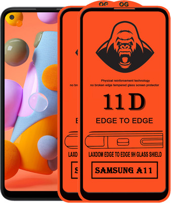 Laxdom Edge To Edge Tempered Glass for SAMSUNG GALAXY A11(Pack of 2)
