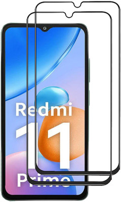 NSTAR Edge To Edge Tempered Glass for Redmi 11 prime(Pack of 2)