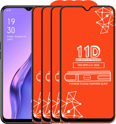 Roxel Edge To Edge Tempered Glass for Oppo A31 2020(Pack of 4)