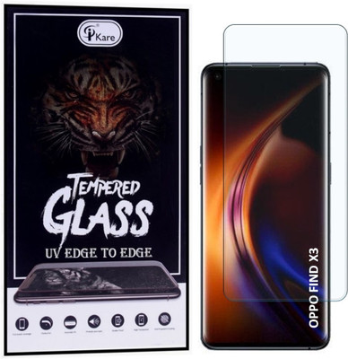 iKare Edge To Edge Tempered Glass for OPPO Find X3(Pack of 1)
