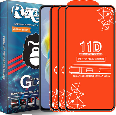 Roxel Edge To Edge Tempered Glass for Tecno Camon 18 Premier(Pack of 3)