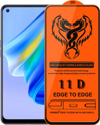 elevend Edge To Edge Tempered Glass for OPPO A53s(Pack of 1)