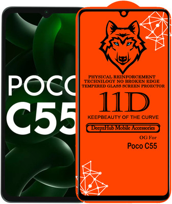 DeepzHub Edge To Edge Tempered Glass for POCO C55(Pack of 1)
