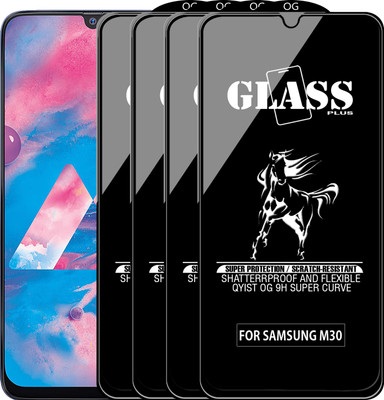 Qyist Edge To Edge Tempered Glass for SAMSUNG GALAXY M30(Pack of 4)