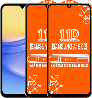 CYOR Edge To Edge Tempered Glass for SAMSUNG A15 5G(Pack of 2)