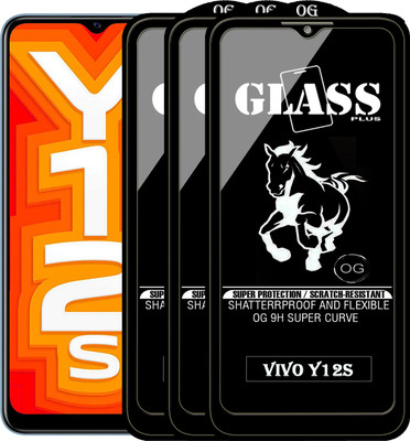 PFOAM Edge To Edge Tempered Glass for VIVO Y12S(Pack of 3)